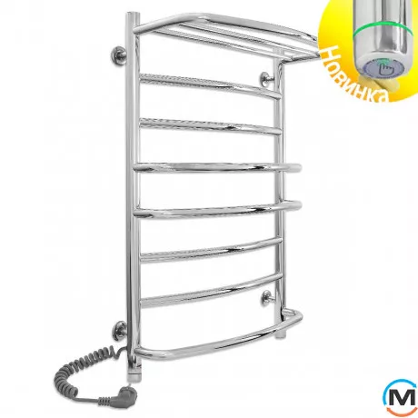 Сушки для рушників електричний Laris Євромікс П8 500 х 800 з полицею ліве підключення S3, Виконання: Лівий, фото 