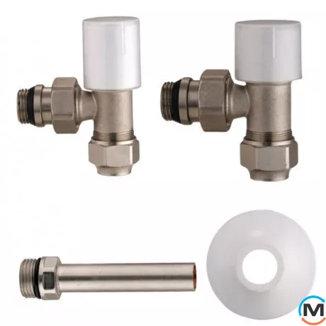 Комплект радиаторных кранов 1/2" SMART ASG, фото 