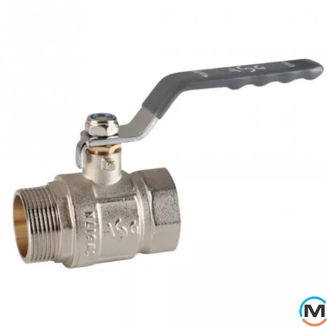 Кран кульовий 3/4" НВ ручка ASG+, Тип різьблення: Внутрішня/Зовнішня, Діаметр різьблення: 3/4", Модифікація: Серая ручка, Виконання: Прямий, Тип ручки: Ручка, фото 