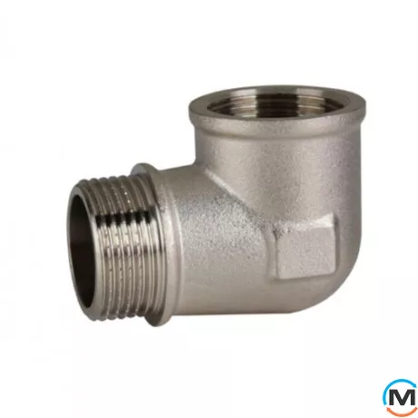 Уголок 3/4" ВН никель ASG, Тип резьбы: Внутренняя/Наружная, Диаметр резьбы: 3/4", фото 