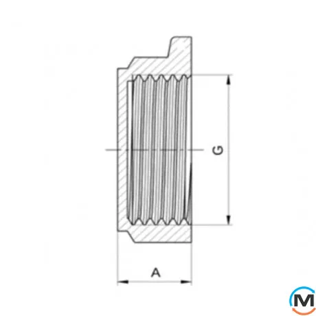 Заглушка 3/4" В никель ASG, Тип резьбы: Внутренняя, Диаметр резьбы: 3/4", фото , изображение 2