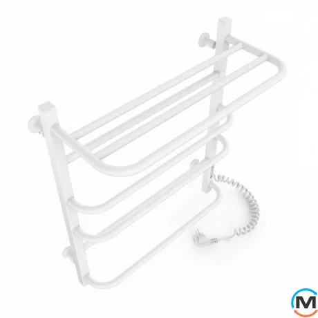 Полотенцесушитель электрический Laris Комфорт ЧФ6 500 х 600 с полкой правое подключение R3, Исполнение: Правый, Высота (мм): 600, фото , изображение 3