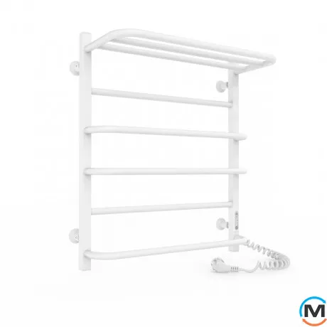 Полотенцесушитель электрический Laris Комфорт ЧФ6 500 х 600 с полкой правое подключение R3, Исполнение: Правый, Высота (мм): 600, фото 