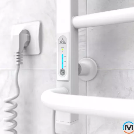 Сушка для рушників електрична Laris Комфорт ЧФ8 500 х 800 з полицею ліве підключення R3, Виконання: Лівий, Висота (мм): 800, фото , зображення 5