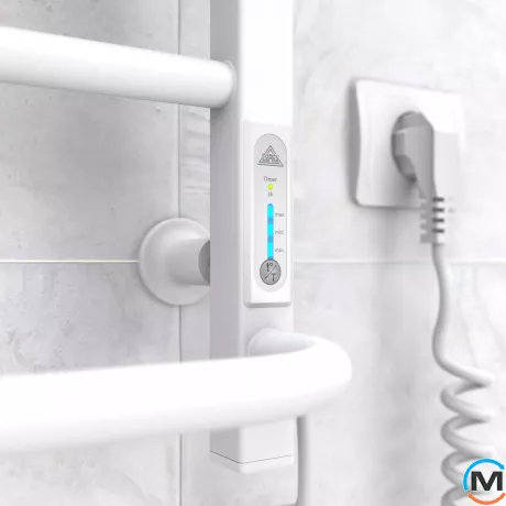 Сушка для рушників електрична Laris Комфорт ЧФ8 500 х 800 з полицею праве підключення R3, Виконання: Правий, Висота (мм): 800, фото , зображення 5