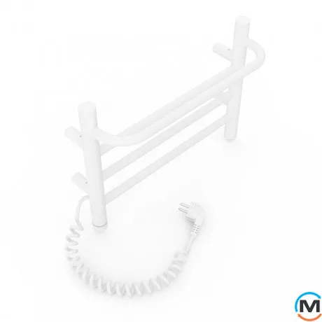 Полотенцесушитель электрический Laris Прайм ЧФ 4 400 х 300 левое подключение S3, Исполнение: Левый, Цвет: Белый, Высота (мм): 300, фото , изображение 2