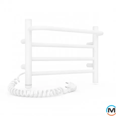 Полотенцесушитель электрический Laris Прайм ЧФ 4 400 х 300 левое подключение S3, Исполнение: Левый, Цвет: Белый, Высота (мм): 300, фото 