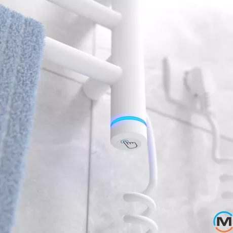 Полотенцесушитель электрический Laris Прайм ЧФ 4 400 х 300 правое подключение S3, Исполнение: Правый, Цвет: Белый, Высота (мм): 300, фото , изображение 5