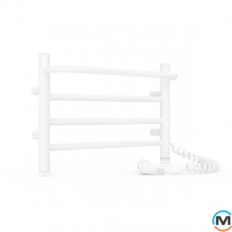 Полотенцесушитель электрический Laris Прайм ЧФ 4 400 х 300 правое подключение S3, Исполнение: Правый, Цвет: Белый, Высота (мм): 300, фото 