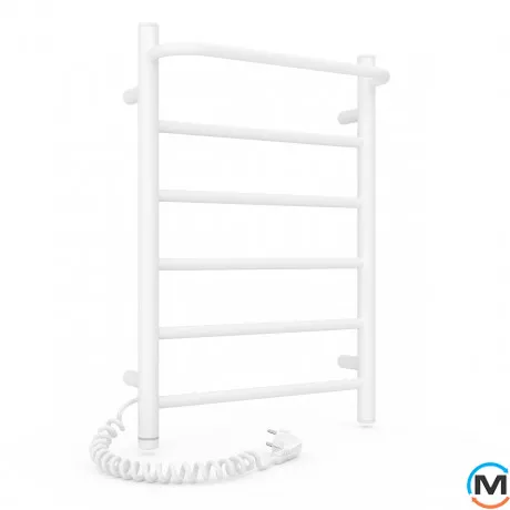 Сушка для рушників електрична Laris Прайм ЧФ 6 400 х 600 ліве підключення S3, Виконання: Лівий, Колір: Білий, Висота (мм): 600, фото 