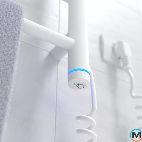 Полотенцесушитель электрический Laris Прайм ЧФ 6 400 х 600 правое подключение S3, Исполнение: Правый, Цвет: Белый, Высота (мм): 600, фото , изображение 5