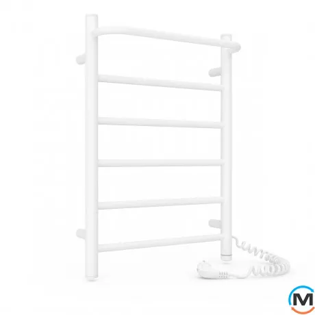 Полотенцесушитель электрический Laris Прайм ЧФ 6 400 х 600 правое подключение S3, Исполнение: Правый, Цвет: Белый, Высота (мм): 600, фото 