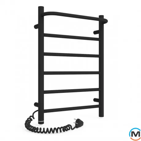 Полотенцесушитель электрический Laris Прайм ЧФ(Ч) 6 400 х 600 левое подключение S3, Исполнение: Левый, Цвет: Черный, Высота (мм): 600, фото 