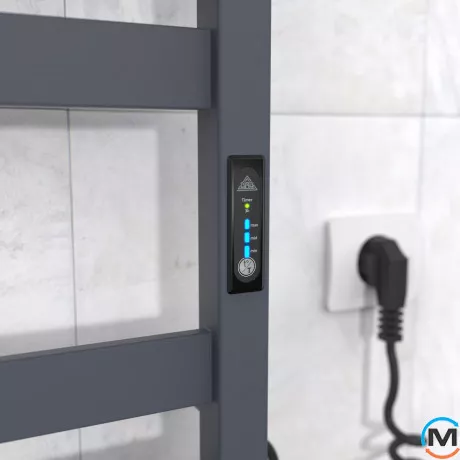 Полотенцесушитель электрический Laris Кватро ЧФ(ГМ) 8 500 х 800 правое подключение R3, Исполнение: Правый, фото , изображение 5