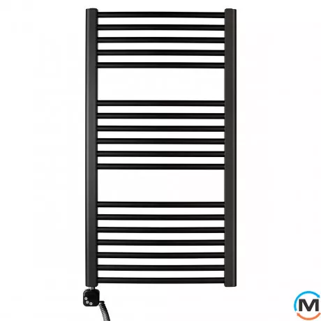 Электрическое полотенцесушитель Luxrad BASIC G 1200x500 черный мат. структурный тен (600 Вт) с кабелем налево, Модификация: с кабелем, Исполнение: Левый, Высота (мм): 1200, Макс. мощность (Вт): 600, фото 