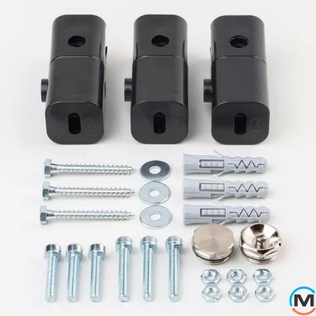 Електричний сушка для рушників Luxrad BASIC G 1200x500 чорний мат. структурний тен (600 Вт) з кабелем праворуч, Модифікація: с кабелем, Виконання: Правий, Висота (мм): 1200, Макс. потужність (Вт): 600, фото , зображення 3