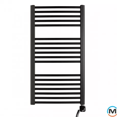 Електричний сушка для рушників Luxrad BASIC G 1200x500 чорний мат. структурний тен (600 Вт) з кабелем праворуч, Модифікація: с кабелем, Виконання: Правий, Висота (мм): 1200, Макс. потужність (Вт): 600, фото 