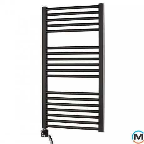 Електричний сушка для рушників Luxrad BASIC G 922x500 чорний мат. структурний тен (600 Вт) з кабелем ліворуч, Модифікація: с кабелем, Виконання: Лівий, Висота (мм): 922, Макс. потужність (Вт): 600, фото , зображення 2