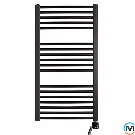 Электрическое полотенцесушитель Luxrad BASIC G 922x500 черный мат. структурный тен (600 Вт) с кабелем справа, Модификация: с кабелем, Исполнение: Правый, Высота (мм): 922, Макс. мощность (Вт): 600, фото 