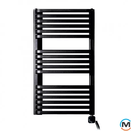 Электрическое полотенцесушитель Luxrad PIATTO 934x530 черный матовый структурный тен (600 Вт) с кабелем справа, Модификация: с кабелем, Исполнение: Правый, Цвет: Черный, фото 