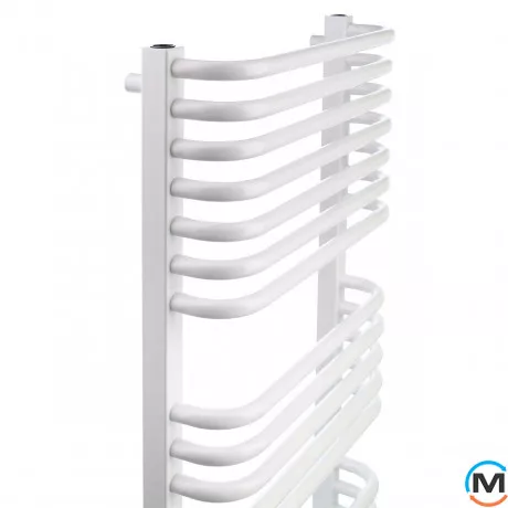 Електричний сушка для рушників Luxrad SALTO I 1200x430 тен (600 Вт) з кабелем праворуч, Модифікація: с кабелем, Виконання: Правий, Колір: Білий, Висота (мм): 1200, фото , зображення 2