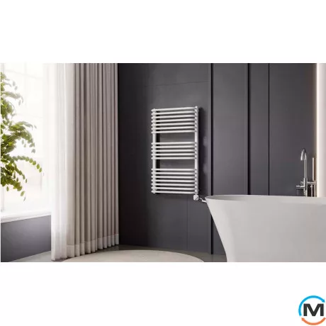 Електричний сушка для рушників Luxrad SALTO I 1200x430 тен (600 Вт) з кабелем праворуч, Модифікація: с кабелем, Виконання: Правий, Колір: Білий, Висота (мм): 1200, фото , зображення 4