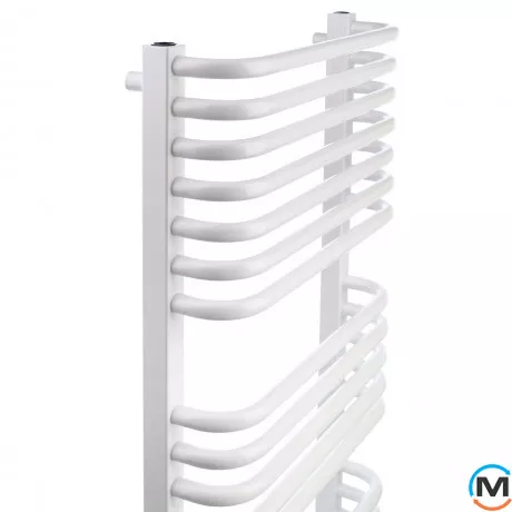 Електричний сушка для рушників Luxrad SALTO I 1200x430 тен (600 Вт) прихований монтаж справа, Модифікація: скрытый монтаж, Виконання: Правий, Колір: Білий, Висота (мм): 1200, фото , зображення 2