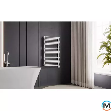 Електричний сушка для рушників Luxrad SALTO I 1200x430 тен (600 Вт) прихований монтаж справа, Модифікація: скрытый монтаж, Виконання: Правий, Колір: Білий, Висота (мм): 1200, фото , зображення 4