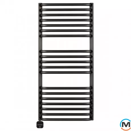 Електричний сушки для рушників Luxrad SALTO I 920x430 чорний мат. структурний тен (300 Вт), Модифікація: скрытый монтаж, Виконання: Лівий, Колір: Чорний, Висота (мм): 920, фото 