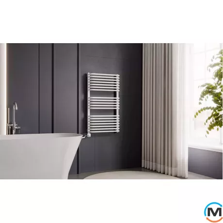 Электрическое полотенцесушитель Luxrad SALTO I 920x430 тен (300 Вт) с кабелем слева, Модификация: с кабелем, Исполнение: Левый, Цвет: Белый, Высота (мм): 920, фото , изображение 4