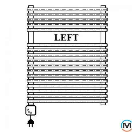 Электрическое полотенцесушитель Luxrad SALTO I 920x430 тен (300 Вт) с кабелем слева, Модификация: с кабелем, Исполнение: Левый, Цвет: Белый, Высота (мм): 920, фото , изображение 5