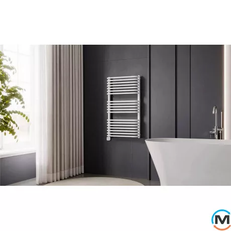 Електричний сушка для рушників Luxrad SALTO I 920x430 тен (300 Вт) прихований монтаж зліва, Модифікація: скрытый монтаж, Виконання: Лівий, Колір: Білий, Висота (мм): 920, фото , зображення 4