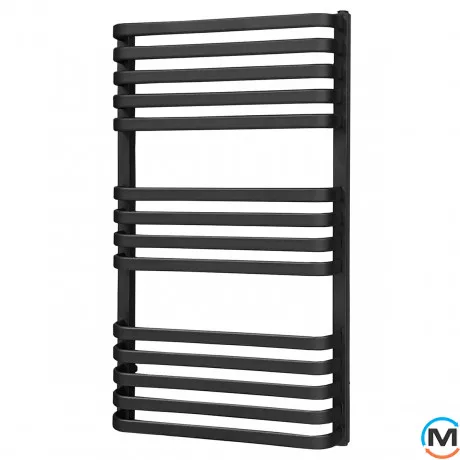 Полотенцесушитель Luxrad PIATTO 934x530 516 Вт черная матовая структурная, Цвет: Черный, фото , изображение 2