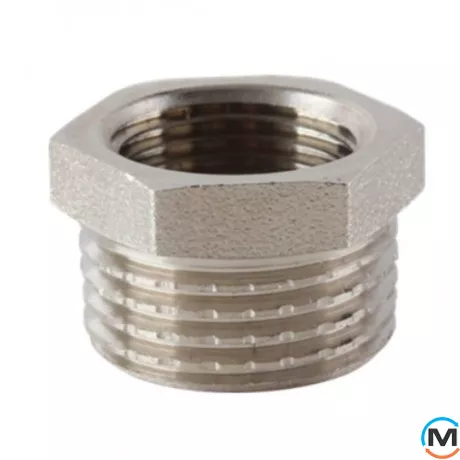 Футорка 1"х1/2" никель ASG, Диаметр резьбы: 1"х1/2", фото 