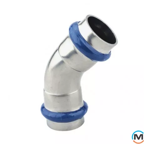 Колено ASG INOX 45x42, Градус (град.): 45, Диаметр (мм): 42, фото 