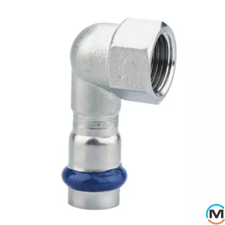 Коліно коротке 90 з внутрішнім різьбленням ASG INOX 22х1/2", Тип різьблення: Внутрішня, Діаметр різьблення: 1/2", Діаметр (мм): 22, фото 