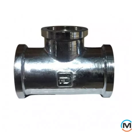 Хром FADO трійник редукційний 3/4"x1/2"x3/4", Тип різьблення: Внутрішня/Внутрішня/Внутрішня, Діаметр різьблення: 3/4"x1/2"x3/4", фото 