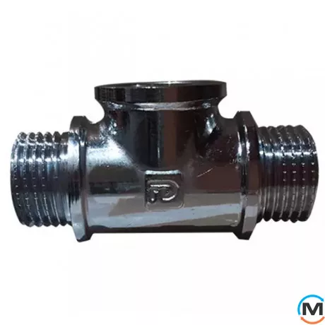 Хром FADO трійник 1/2" ЗВЗ, Тип різьблення: Зовнішня/Внутрішня/Зовнішня, Діаметр різьблення: 1/2", фото 