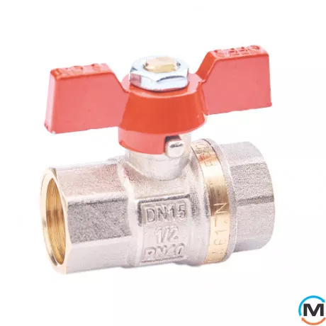 Кран кульовий Fado Classic PN30 25 1'' ВВ, Тип різьблення: Внутрішня/Внутрішня, Діаметр різьблення: 1'', Тип ручки: Метелик, фото 