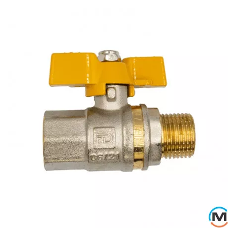 Кран кульовий Fado ГАЗ 20 3/4" НВ, Тип різьблення: Внутрішня/Зовнішня, Діаметр різьблення: 3/4'', Тип ручки: Метелик, фото 