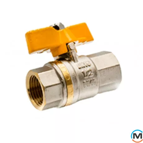 Кран шаровый Fado ГАЗ 20 3/4" ВВ, Тип резьбы: Внутренняя/Внутренняя, Диаметр резьбы: 3/4’’, Тип ручки: Бабочка, фото 