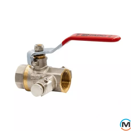 Кран кульовий Fado зі спускником 20 3/4" ВВ, Діаметр різьблення: 3/4'', фото 