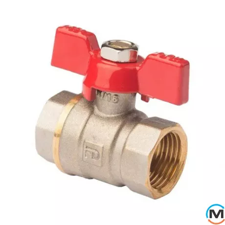 Кран кульовий Fado Modern метелик 3/4" ВВ, Тип різьблення: Внутрішня/Внутрішня, Діаметр різьблення: 3/4'', Тип ручки: Метелик, фото 