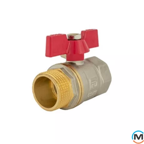 Кран кульовий Fado Modern метелик 3/4" НВ, Тип різьблення: Внутрішня/Зовнішня, Діаметр різьблення: 3/4'', Тип ручки: Метелик, фото 