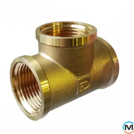 Латунь FADO трійник редукційний 3/4"x1/2"x3/4" ВВВ, Тип різьблення: Внутрішня/Внутрішня/Внутрішня, Діаметр різьблення: 3/4"x1/2"x3/4", фото 