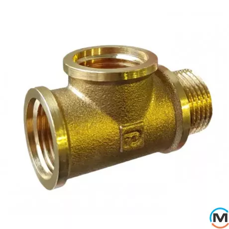 Латунь FADO трійник 1/2" ВВЗ, Тип різьблення: Внутрішня/Внутрішня/Зовнішня, Діаметр різьблення: 1/2", фото 