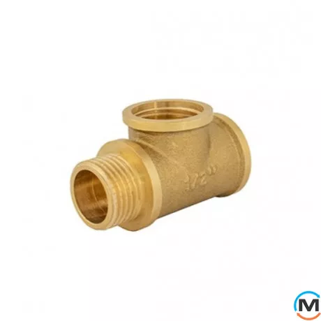 Латунь FADO трійник 1/2" ВВЗ, Тип різьблення: Внутрішня/Внутрішня/Зовнішня, Діаметр різьблення: 1/2", фото , зображення 4