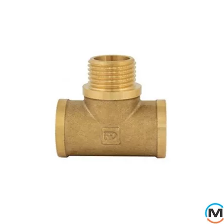 Латунь FADO трійник 1/2" ВЗВ, Тип різьблення: Внутрішня/Зовнішня/Внутрішня, Діаметр різьблення: 1/2", фото , зображення 4