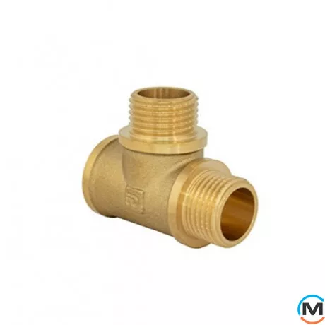 Латунь FADO трійник 1/2" ВЗЗ, Тип різьблення: Внутрішня/Зовнішня/Зовнішня, Діаметр різьблення: 1/2", фото , зображення 2