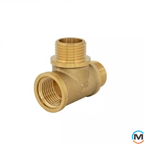 Латунь FADO трійник 1/2" ВЗЗ, Тип різьблення: Внутрішня/Зовнішня/Зовнішня, Діаметр різьблення: 1/2", фото , зображення 3